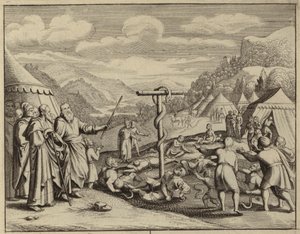 Moses och den frälse ormen (gravyr) av European School