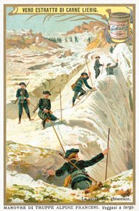 På en glaciär (chromolitho) av European School