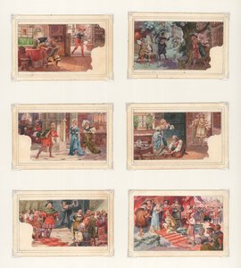 Originalkonstverk för en uppsättning Liebig-kort: Wagner, Die Meistersinger (gouache på papper) av European School