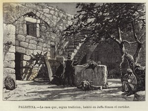 Palestina, Huset som enligt traditionen bodde i Jaffa Simon garvaren av European School