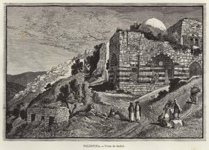 Palestina, utsikt över Safed av European School