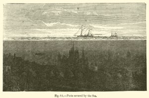Paris täckt av havet (gravyr) av European School