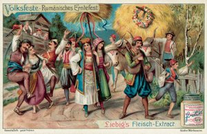 Pingstfirande i Rumänien (chromolitho) av European School