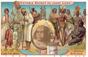 Afrikas folk (chromolitho) av European School