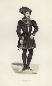 Philippe Le Bon (färgad gravyr) av European School