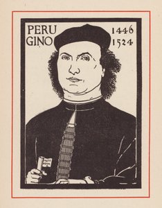 Pietro Perugino, italiensk renässanskonstnär (litografi) av European School