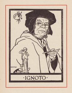 Porträtt av en okänd italiensk konstnär (lito) av European School