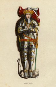Richard Vernon (färgad gravyr) av European School