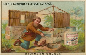 Robinson Crusoe, Byggandet av kojan av European School