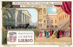 Royal Opera House, Covent Garden, London (chromolitho) av European School