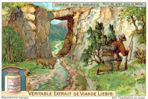 Sandstensbro i White Canyon, Virginia (chromolitho) av European School