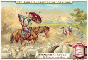 Scen från Don Quijote (chromolitho) av European School