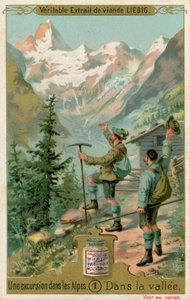 Scen från en utflykt i Alperna: i dalen (chromolitho) av European School