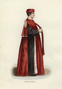 Senateur Venitien (färgad gravyr) av European School