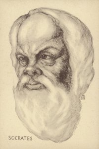Sokrates (ca 469 f.Kr.-399 f.Kr.), antik grekisk filosof (lito) av European School