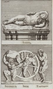 Sömn, Sisyfos, Ixion, Tantalus (gravyr) av European School