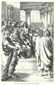 St Paulus före Festus och Agrippa (gravyr) av European School