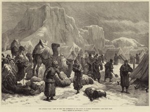Det afghanska kriget, 3:e Goorkhas läger i snön vid Sultan Mohammed (gravyr) av European School