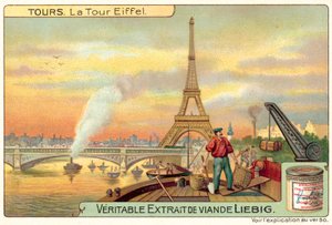 Eiffeltornet, Paris (chromolitho) av European School