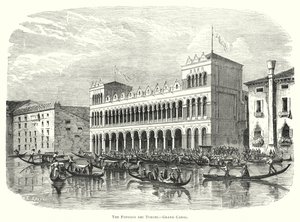 Fondaco dei Turchi, Canal Grande (gravyr) av European School