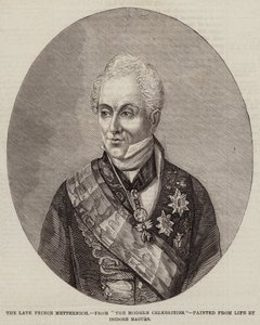 Den sene prinsen Metternich (gravyr) av European School