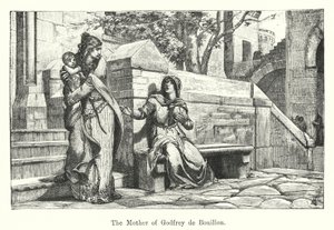 Godfrey de Bouillons mor (gravyr) av European School