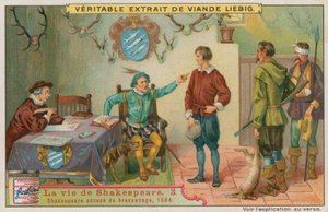 Den unge Shakespeare anklagas för tjuvjakt, 1584 av European School