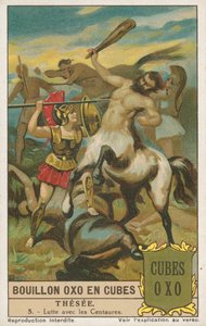 Theseus, Liebigkort, början av 1900-talet (chromo) av European School