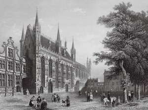 Rådhuset, Brygge (gravyr) av European School