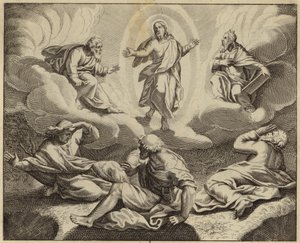 Förvandling av Jesus Kristus (gravyr) av European School