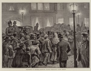 Transport av koleramisstänkta ryska emigranter över Berlin (litho) av European School