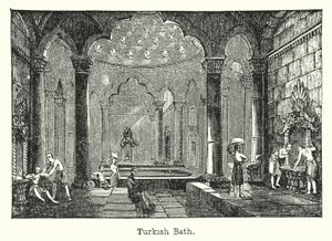 Turkiskt bad (gravyr) av European School