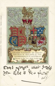 Förenade konungariket Storbritannien och Irland och Australiens samvälde (färglitografi) av European School