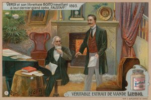 Verdi och Boito komponerar Falstaff av European School
