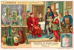 Vinprovning i Republiken Venedig (chromolitho) av European School