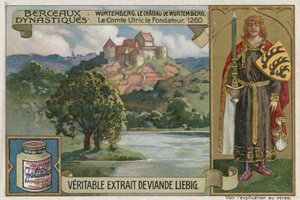 Württemberg; Wirtembergs slott och Ulrich I, greve av Württemberg, 1260 av European School