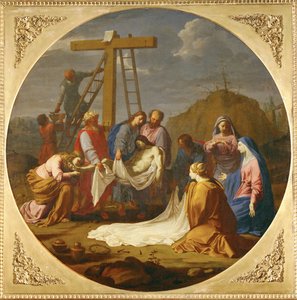 Nedtagningen från korset - Nedtagningen ... av Eustache (studio of) Le Sueur