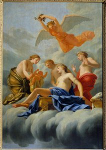 Kärleks Venus födelse föder Amor. Målning från verkstaden av Eustache Le Sueur (1617-1655) 1600-talet sön. 1,82x1,25 m .