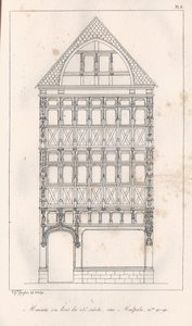 1400-tals trähus rue Malpalu n ° 90-92 av Eustache Hyacinthe Langlois