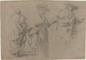 En domare och två herrar advokater av Eustache Le Sueur