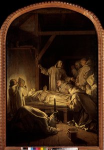 Saint Brunos liv: Saint Brunos död den 6/10/1101 av Eustache Le Sueur