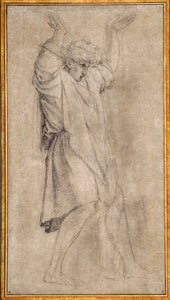 Studie för Marcus Curtius, legendarisk figur i antikens Rom av Eustache Le Sueur