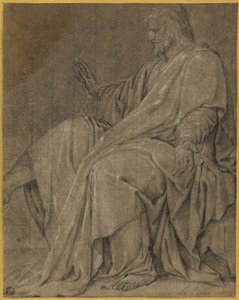 Studie för Saint Louis Healing the Sick av Eustache Le Sueur