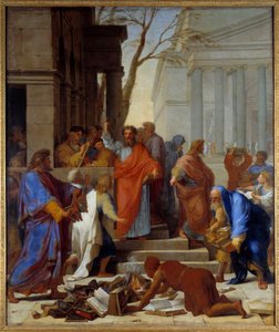 Förutsägelsen av Saint Paul till Efese Målning av Eustache Le Sueur (1617-1655) 1649 Sön. 3,94x3,28 m av Eustache Le Sueur