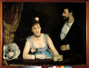 En italiensk loge. Målning av Eva Gonzales (1849 - 1883)