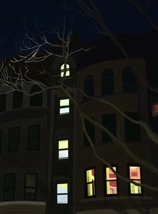 8Th Avenue på natten (digital konst) av Evan Sklar