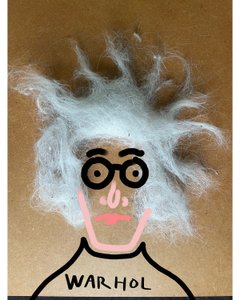 Andy Warhol (collageteckning) av Evan Sklar