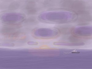 Atlantic Ocean, 2015 (handritad på en iPad med en Apple-penna) av Evan Sklar