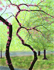 Blossoming Tree, Brooklyn (digital konst) av Evan Sklar