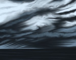 Blå himmel och hav , c.2020-24 (digital konst) av Evan Sklar